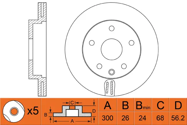 Disque de frein FIT FR0499V