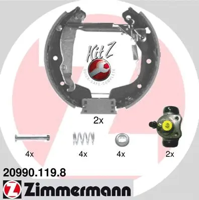 Jeu de mâchoires de frein ZIMMERMANN 20990.119.8