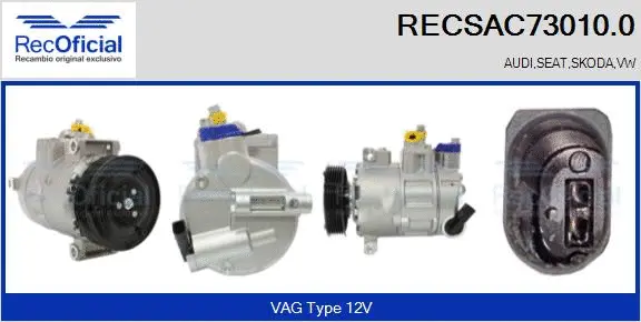Compresseur, climatisation RECOFICIAL RECSAC73010.0