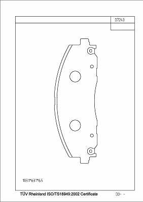 Kit de plaquettes de frein, frein à disque ASIMCO KD7243