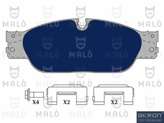 Kit de plaquettes de frein, frein à disque AKRON-MALÒ 1050424
