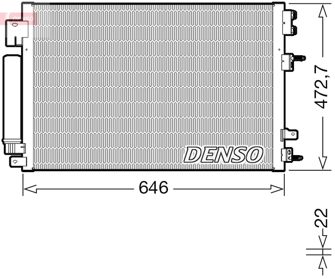 Condenseur, climatisation DENSO DCN13021
