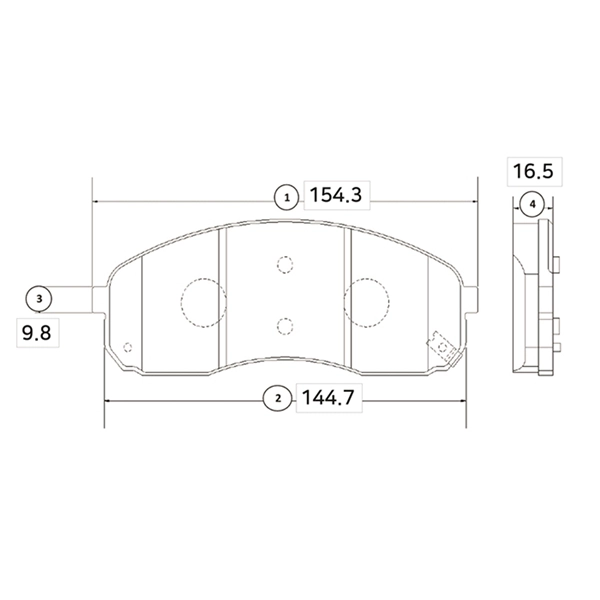 Kit de plaquettes de frein, frein à disque CTR GK0539