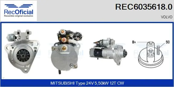 Démarreur RECOFICIAL REC6035618.0