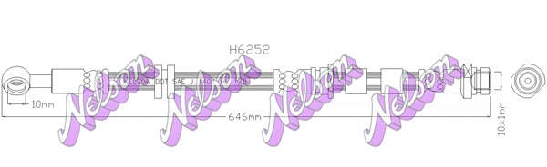 Flexible de frein KAWE H6252