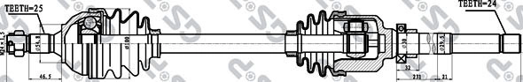 Arbre de transmission GSP-BR 210197