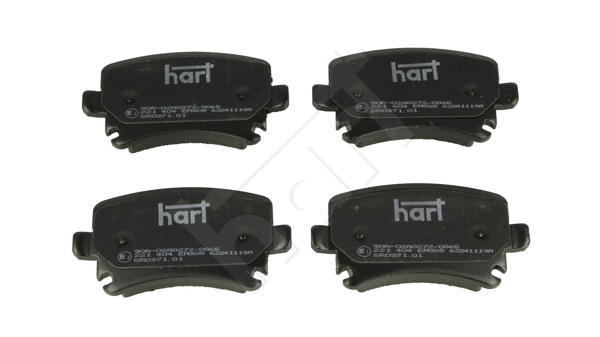 Kit de plaquettes de frein, frein à disque HART 221 404