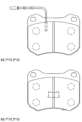Kit de plaquettes de frein, frein à disque ASIMCO KD7768