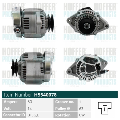 Alternateur HOFFER H5540078