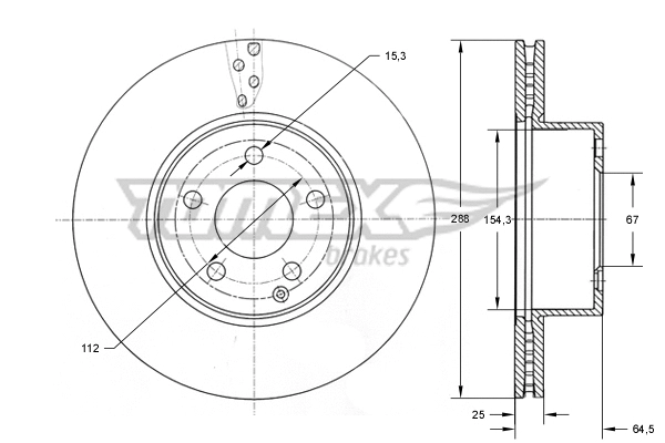 Disque de frein TOMEX Brakes TX 74-03