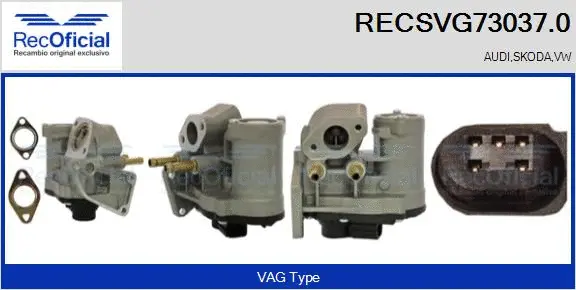 Vanne EGR RECOFICIAL RECSVG73037.0