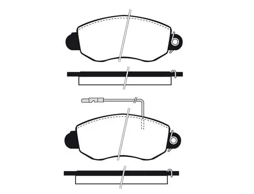 Kit de plaquettes de frein, frein à disque Technika 01760A