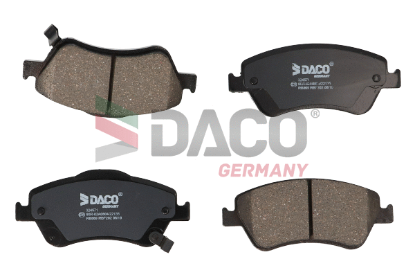 Kit de plaquettes de frein, frein à disque DACO Germany 324571