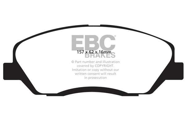 Kit de plaquettes de frein, frein à disque EBC Brakes DP61783