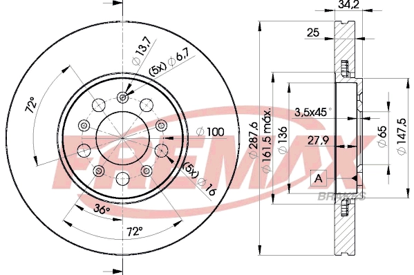Disque de frein FREMAX BD-5604