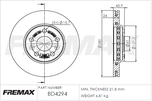 Disque de frein FREMAX BD-4294