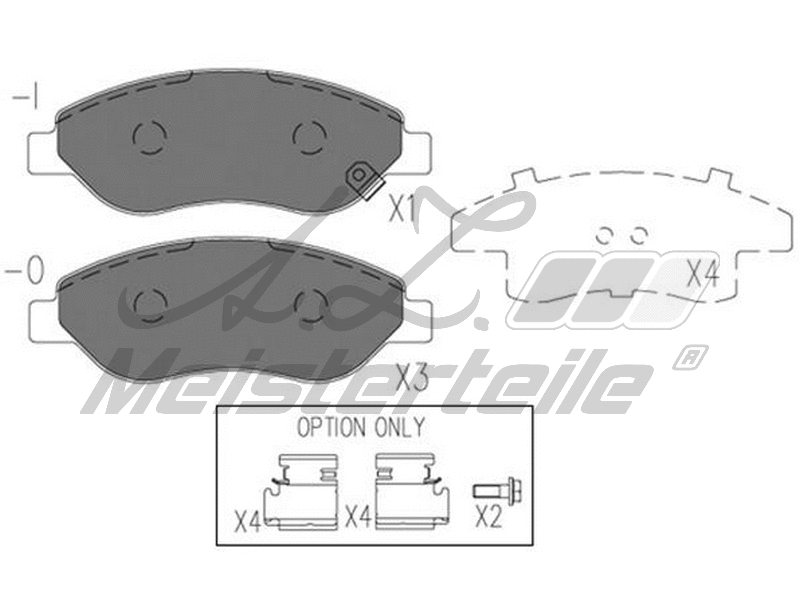 Kit de plaquettes de frein, frein à disque A.Z. Meisterteile AZMT-44-022-1747