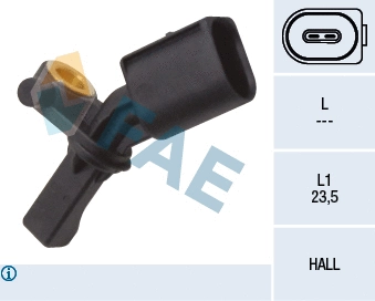 Capteur, vitesse de roue FAE 78010