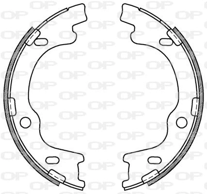 Jeu de mâchoires de frein OPEN PARTS BSA2184.00