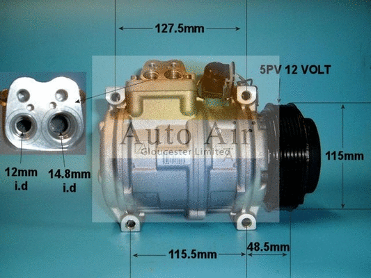 Compresseur, climatisation AUTO AIR GLOUCESTER 14-0750
