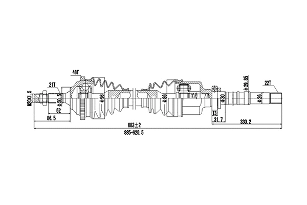 Arbre de transmission DYNAMATRIX DDS245035