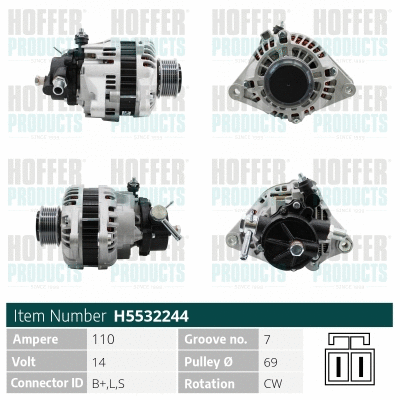 Alternateur HOFFER H5532244