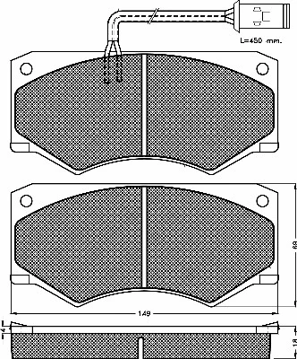 Kit de plaquettes de frein, frein à disque BSF 10299