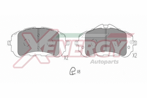 Kit de plaquettes de frein, frein à disque AP XENERGY X41385