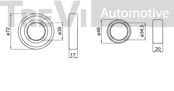 Kit de roulements de roue TREVI AUTOMOTIVE WB1395