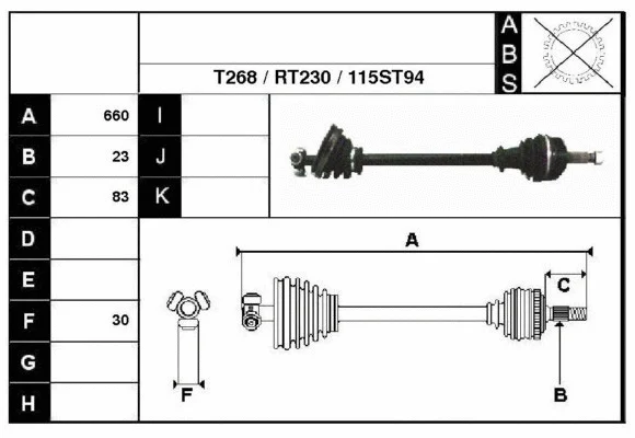 Arbre de transmission Technika 38115