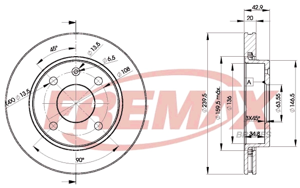 Disque de frein FREMAX BD-1064