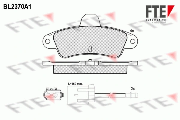 Kit de plaquettes de frein, frein à disque FTE 9010713