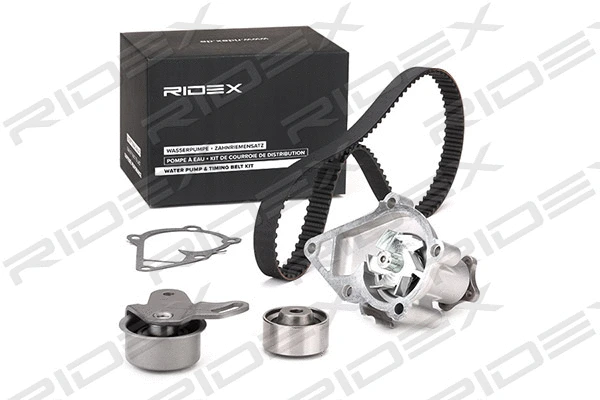 Pompe à eau + kit de courroie crantée RIDEX 3096W0133