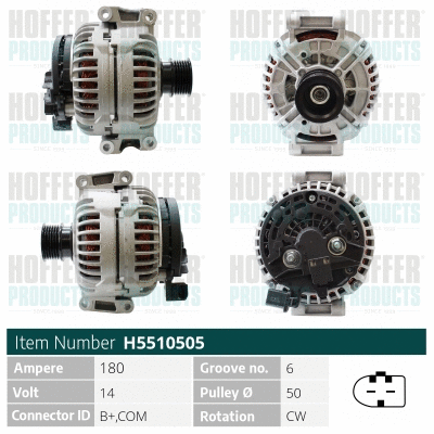 Alternateur HOFFER H5510505