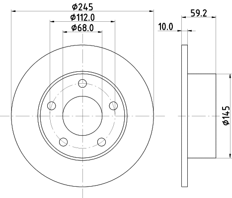 Disque de frein MINTEX MDC654