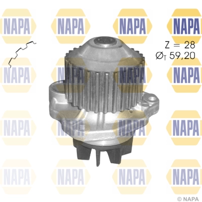 Pompe à eau, refroidissement du moteur NAPA NWP1139