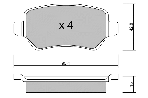 Kit de plaquettes de frein, frein à disque AISIN BPOP-2003