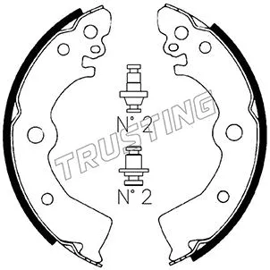 Jeu de mâchoires de frein TRUSTING 067.182