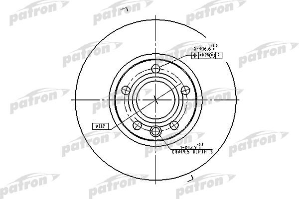 Disque de frein PATRON PBD2810