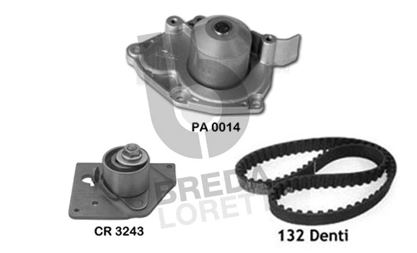 Pompe à eau + kit de courroie crantée BREDA LORETT KPA0597A