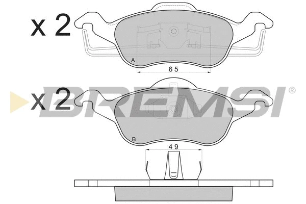 Kit de plaquettes de frein, frein à disque BREMSI BP2824