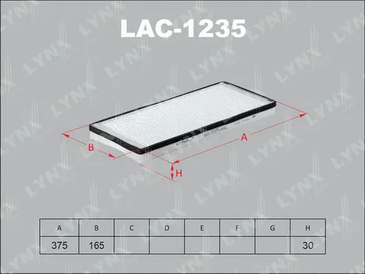 Filtre, air de l'habitacle LYNXAUTO LAC-1235