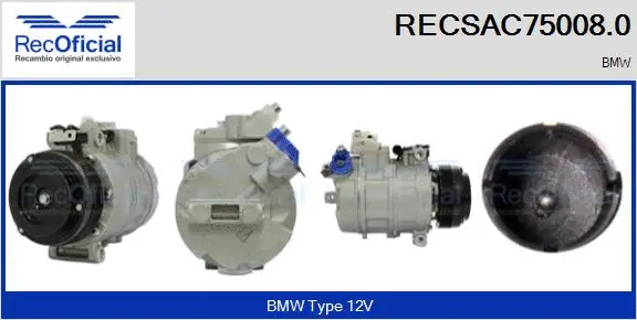 Compresseur, climatisation RECOFICIAL RECSAC75008.0