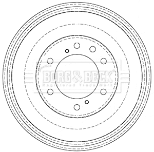 Tambour de frein BORG & BECK BBR7245
