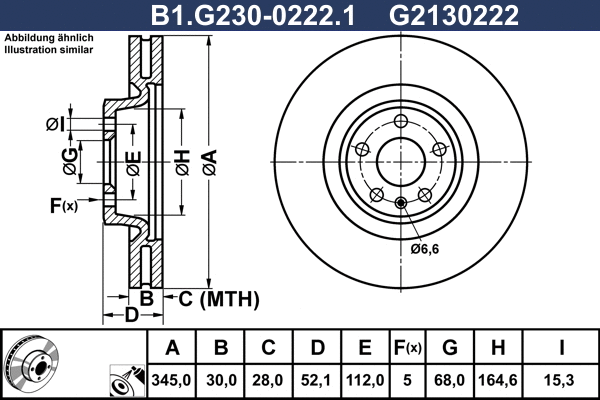 Disque de frein GALFER B1.G230-0222.1