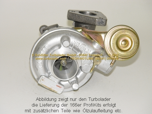Turbocompresseur, suralimentation SCHLÜTTER TURBOLADER 166-00530