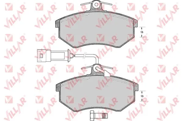 Kit de plaquettes de frein, frein à disque VILLAR 626.0300