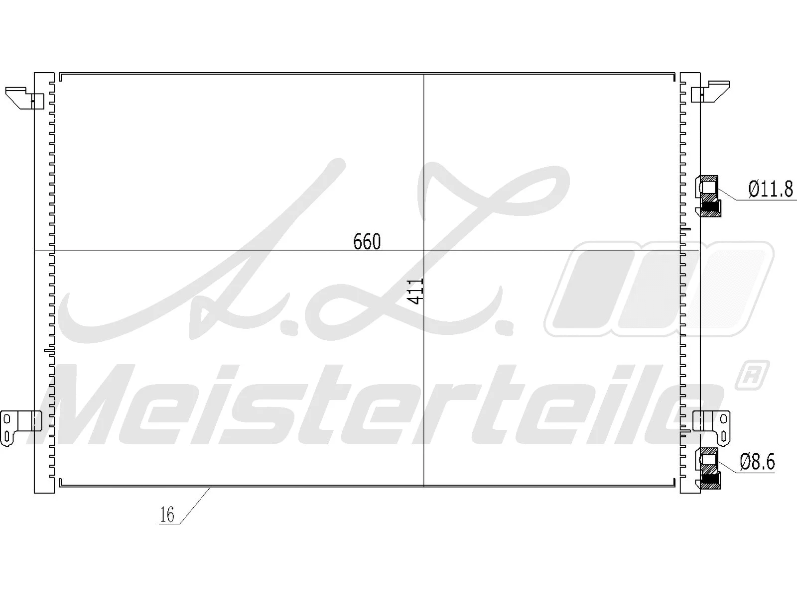 Condenseur, climatisation A.Z. Meisterteile AZMT-45-030-1301