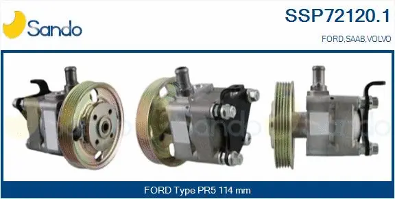 Pompe hydraulique, direction SANDO SSP72120.1