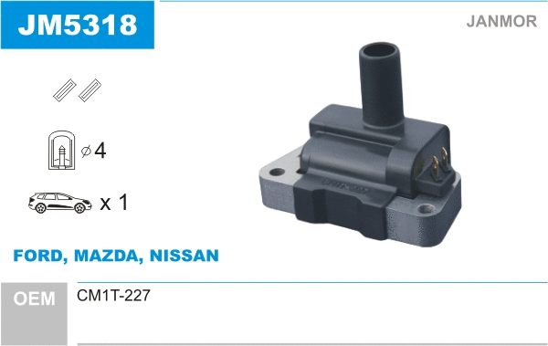 Bobine d'allumage JANMOR JM5318